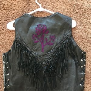 Leather vest
